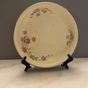 Vtg 1930s OvenServe Deep Dish Pie Plate 10" Made in USA Flowers OS-65/VR-232